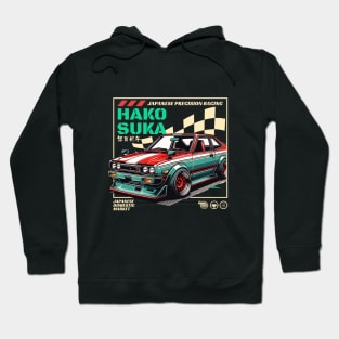 Retro JDM Hakosuka Japanese Racing Flag Hoodie